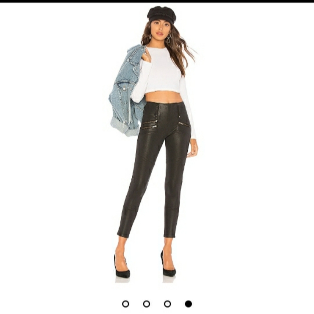 NWT Hudson Black Wax Coated High Rise Skinny Jean